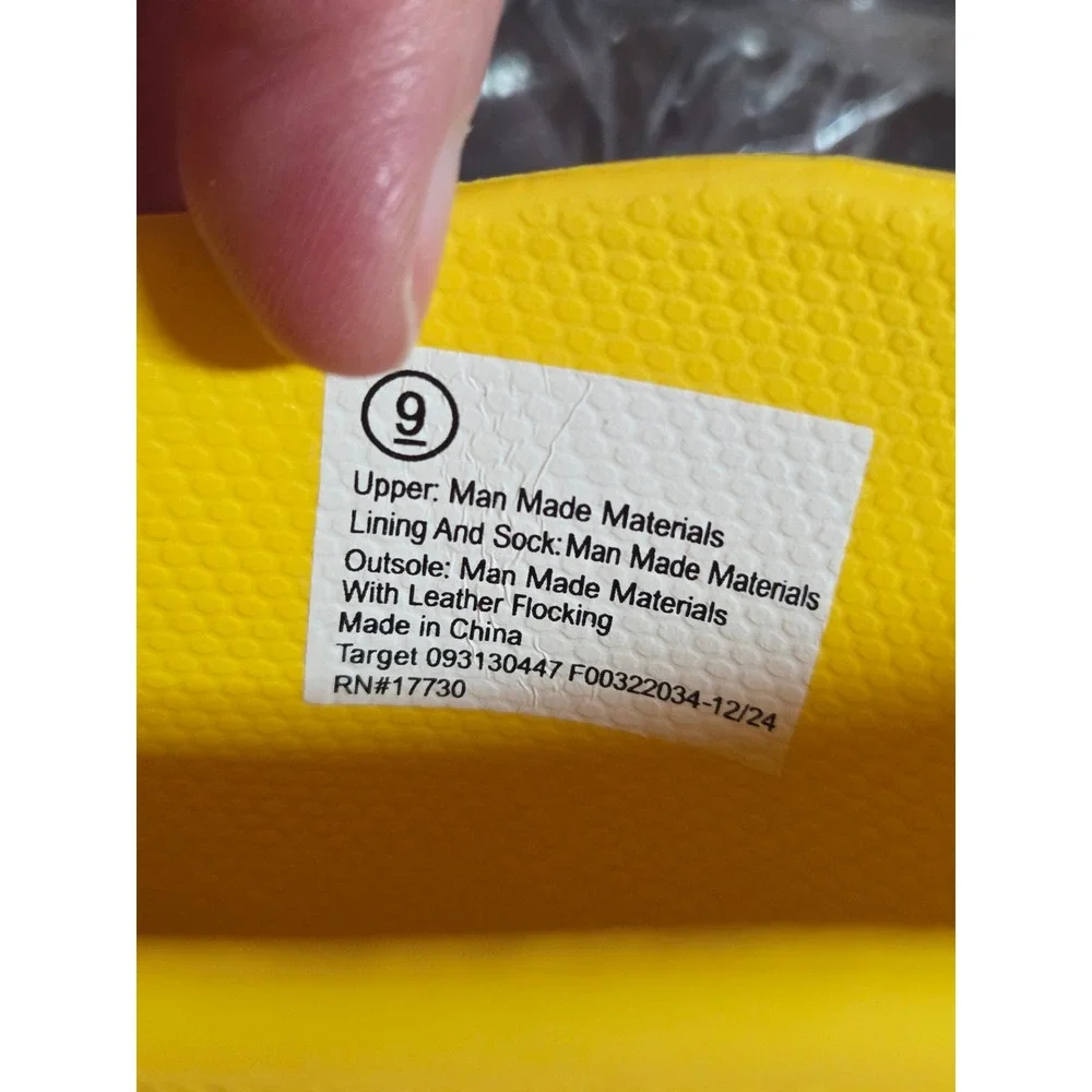 Cat & Jack Toddler Yellow Rain Boots Waterproof Slip On Size 9 IT